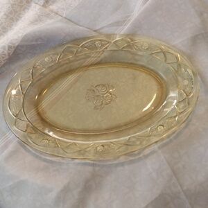 #764 Depression Glass Platter